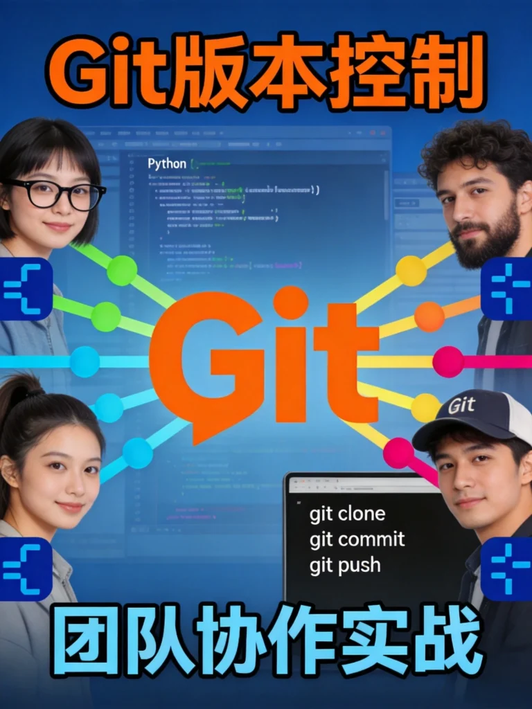 GitFlow工作流分支示意图，main、develop、feature五种分支管理模型