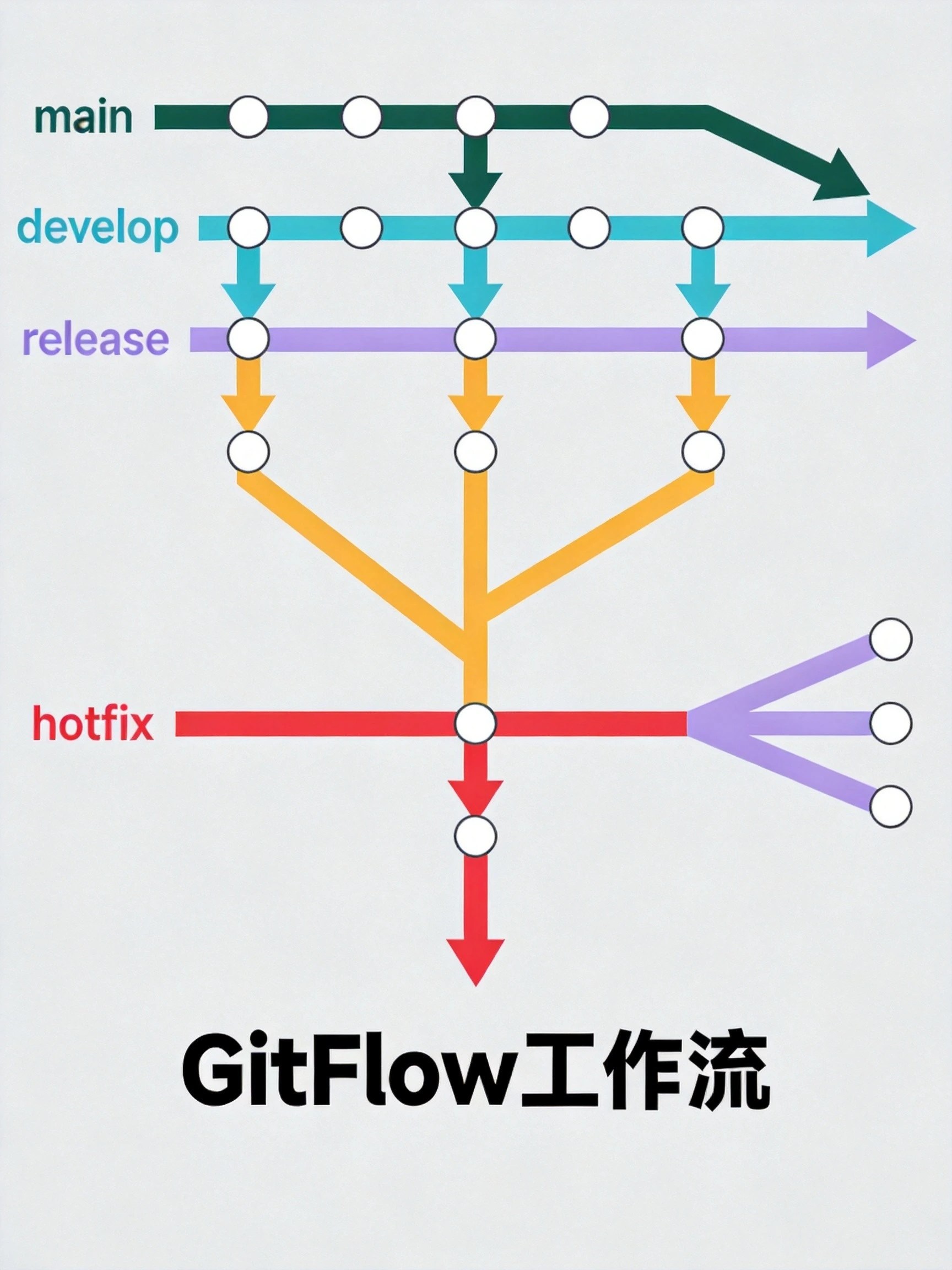 Git版本控制封面，分支图形与团队协作展示GitHub团队开发实战主题