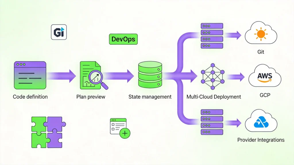 Terraform IaC工作流程图,从代码定义到多云部署的完整管线