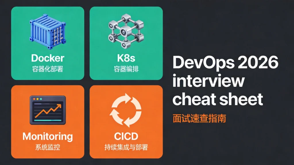 DevOps面试四大核心模块知识体系,Docker容器基础K8s集群管理Prometheus监控CI/CD流水线