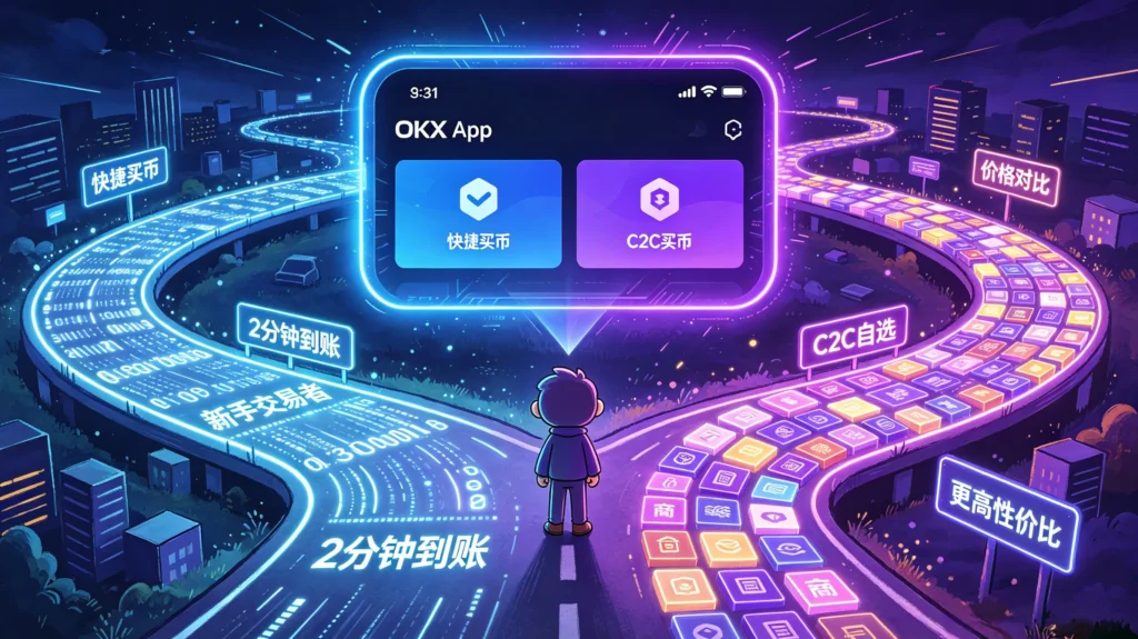 OKX 新手买币路径选择的插图