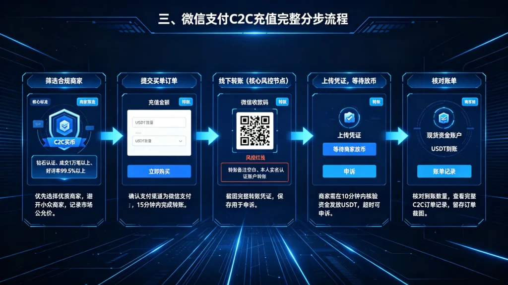 微信支付 C2C 充值完整分步流程
