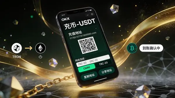 OKX USDT充币实操界面