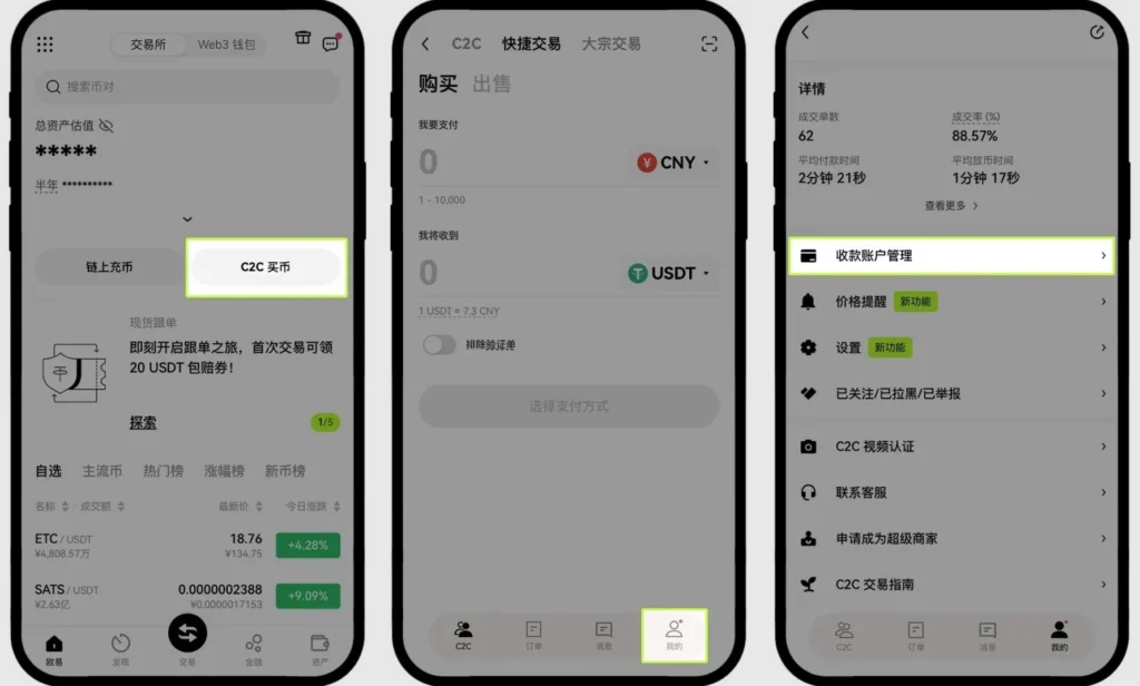 OKX C2C交易板块