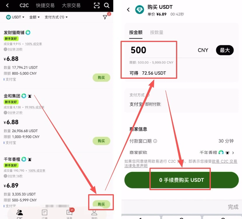 C2C下单页面插图