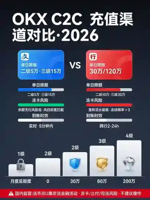 渠道对比信息图限额与风险