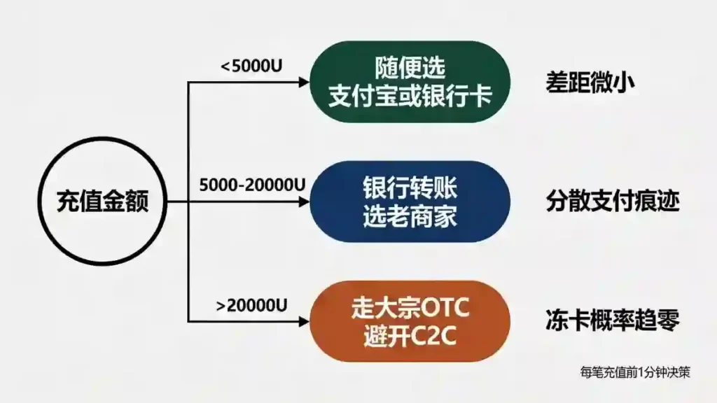 充值支付方式决策树