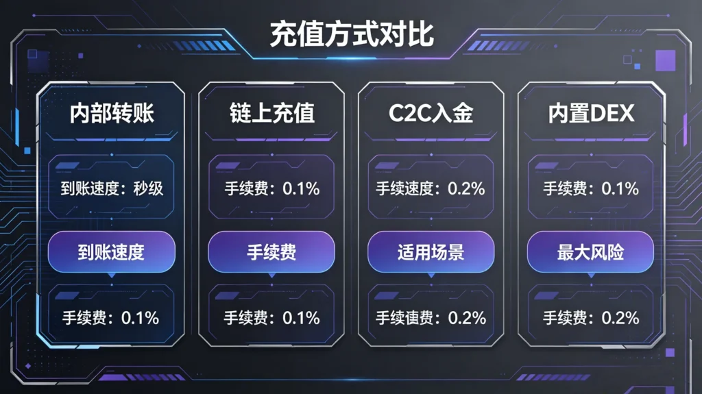 充值方式对比一览