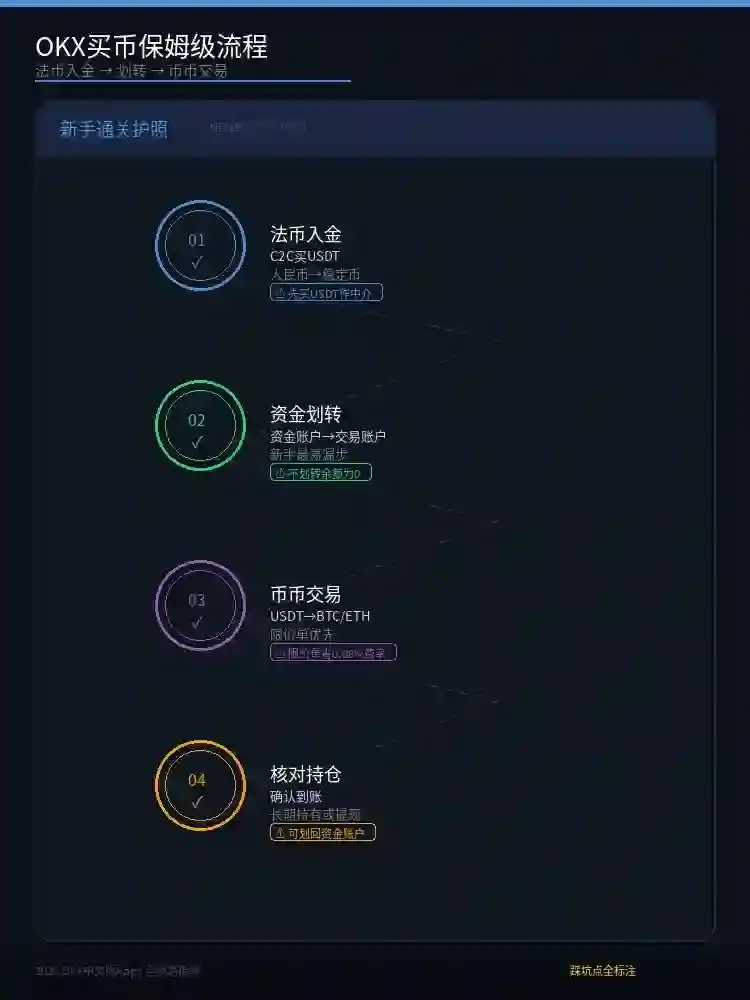 OKX买币保姆级流程：从法币入金到完成第一笔币币交易
