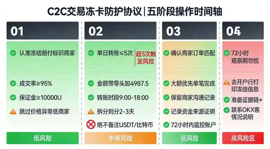 冻卡防护五阶段操作时间轴