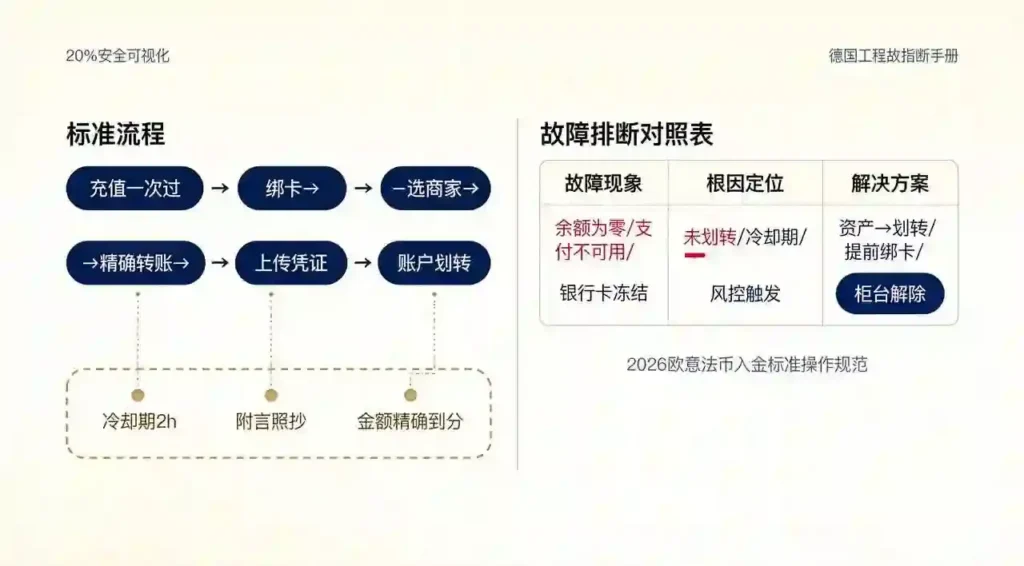充值流程与故障对照