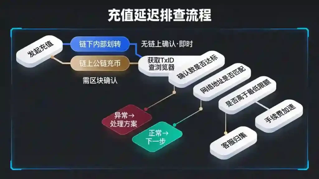 充值延迟五层归因排查流程面板