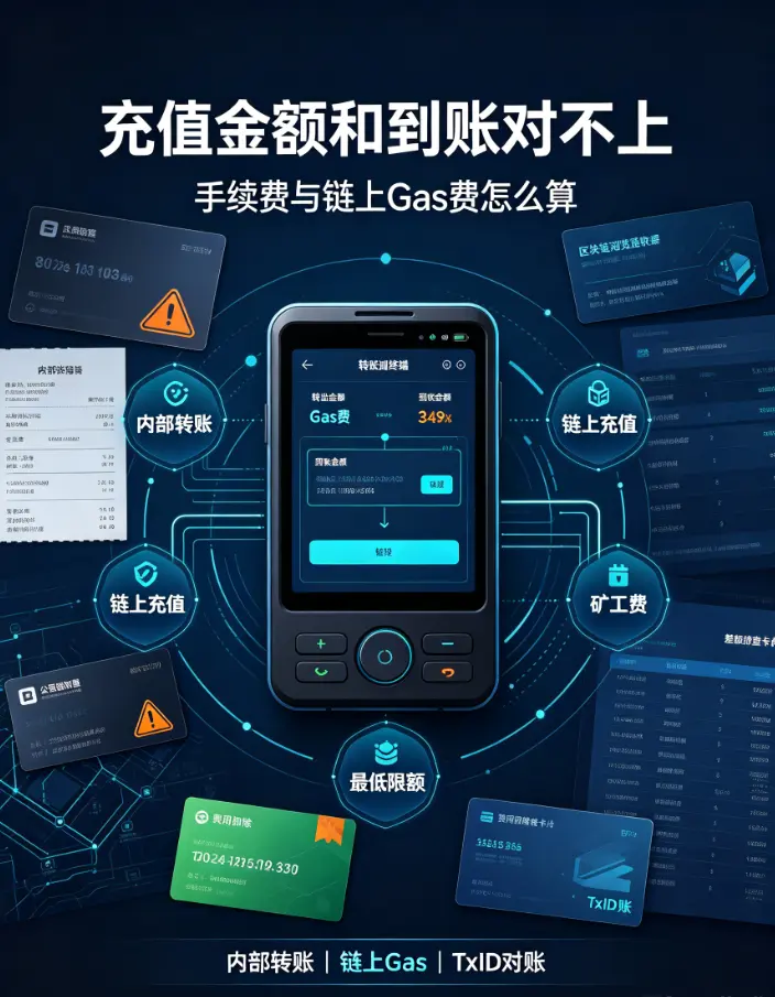充值金额和到账对不上？手续费和网络Gas费怎么算才不出错
