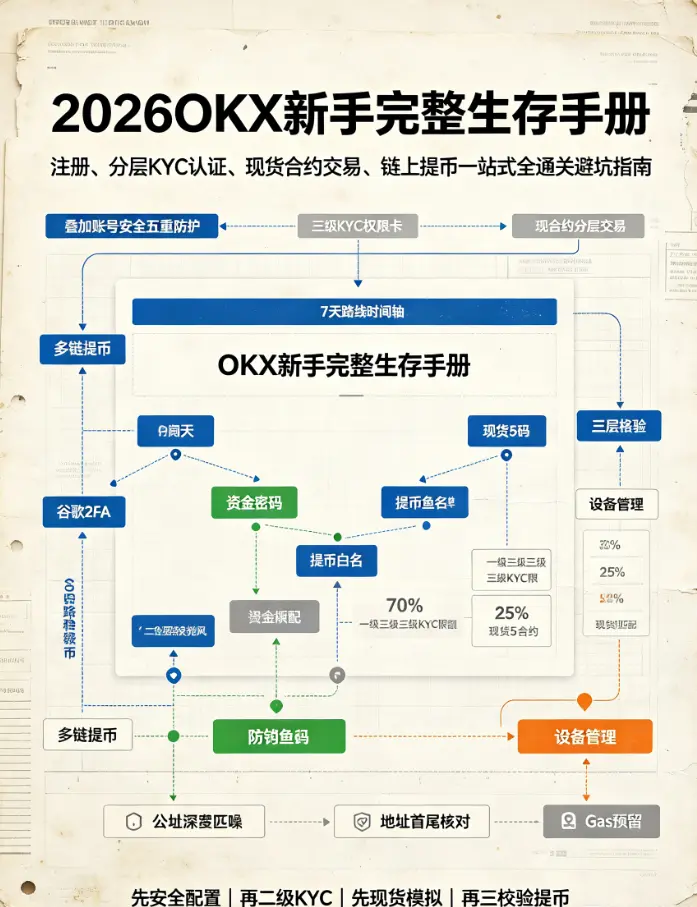 新手完整生存手册:注册、分层KYC认证、现货合约交易、链上提币一站式全通关避坑指南