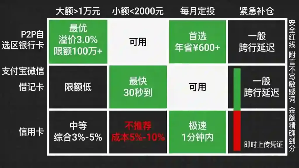 支付场景决策矩阵图
