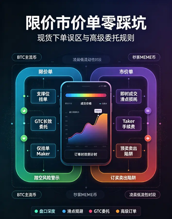 交易所新手买币零踩坑指南：避开常见限价/市价单操作误区
